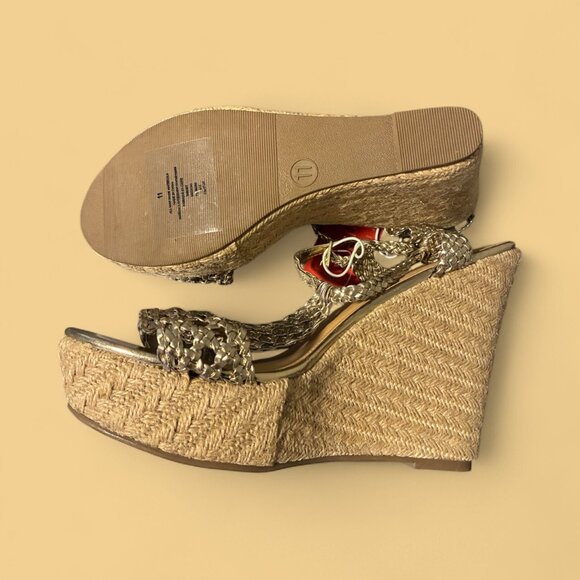 Gold Wedge Shoe by Mossimo Supply Collection - Size 11 - Picture 4 of 4